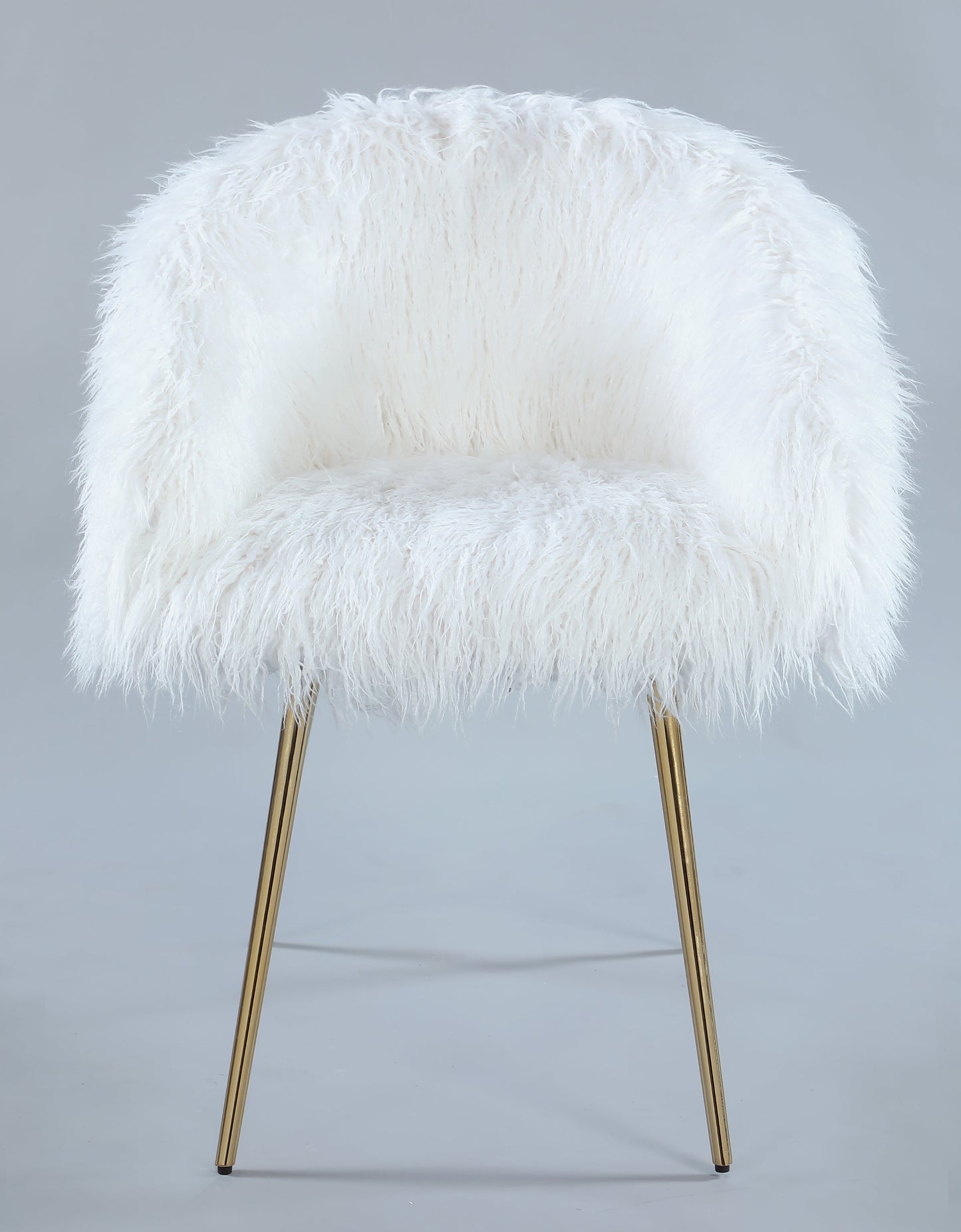 Ravni Faux Fur Accent Armchair with Ottman