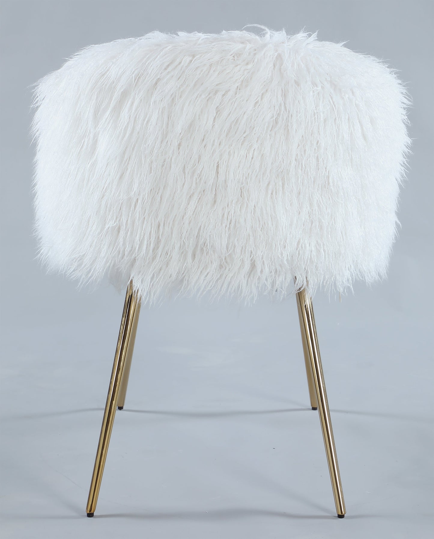 Ravni Faux Fur Accent Armchair with Ottman