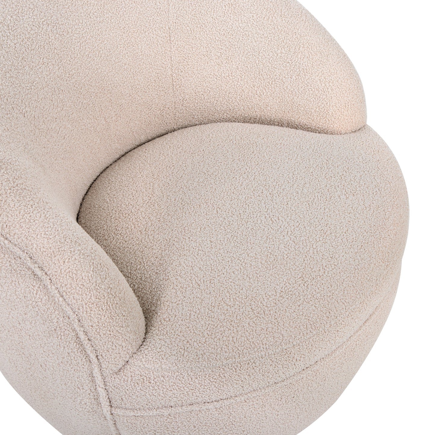 Roundhill Furniture Galleria 360 Swivel Faux Shearling Barrel Chair