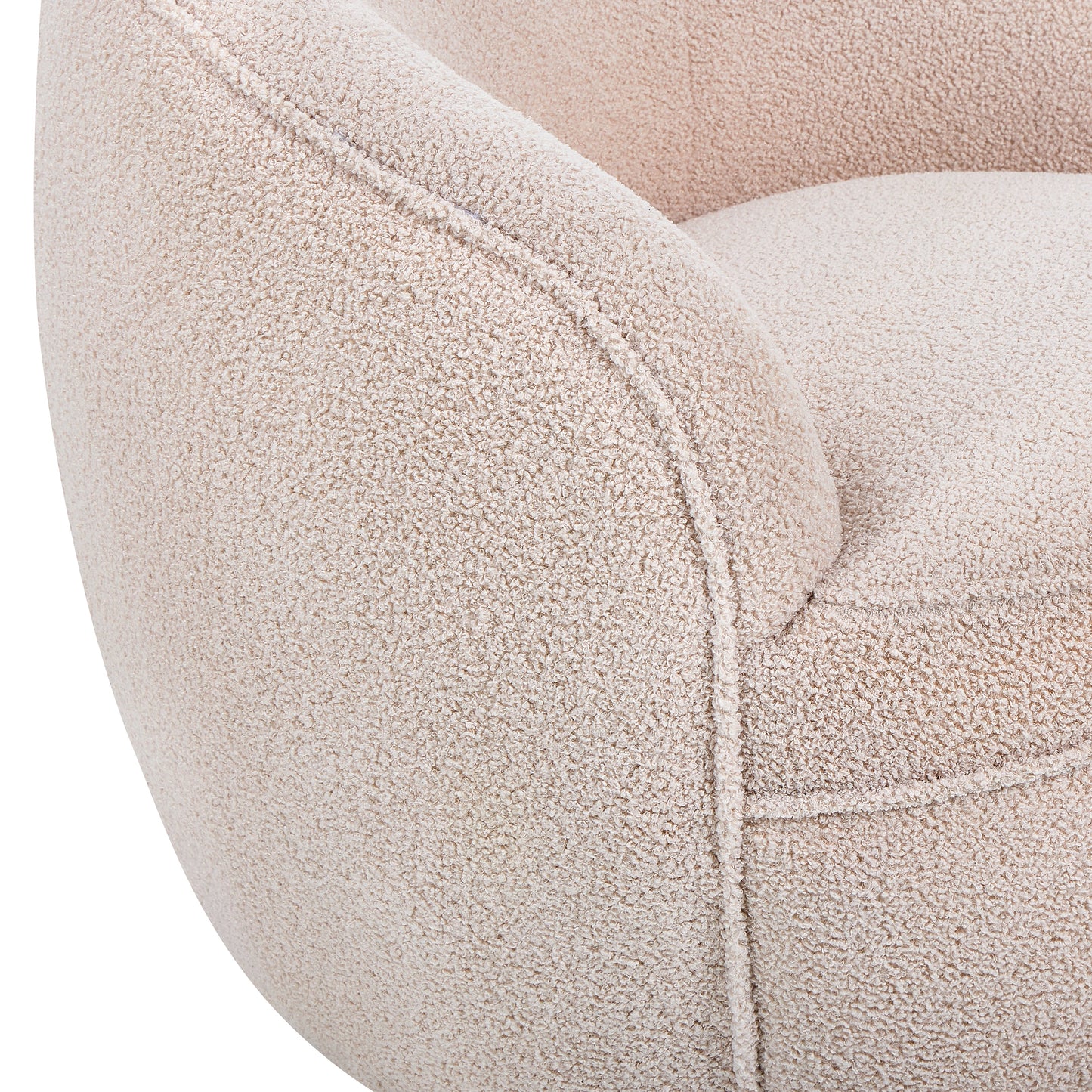 Roundhill Furniture Galleria 360 Swivel Faux Shearling Barrel Chair