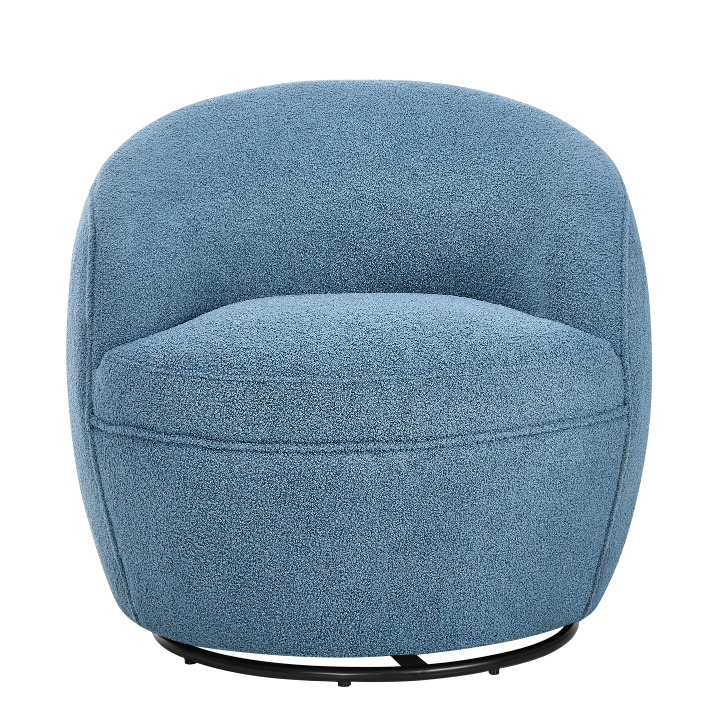 Roundhill Furniture Galleria 360 Swivel Faux Shearling Barrel Chair