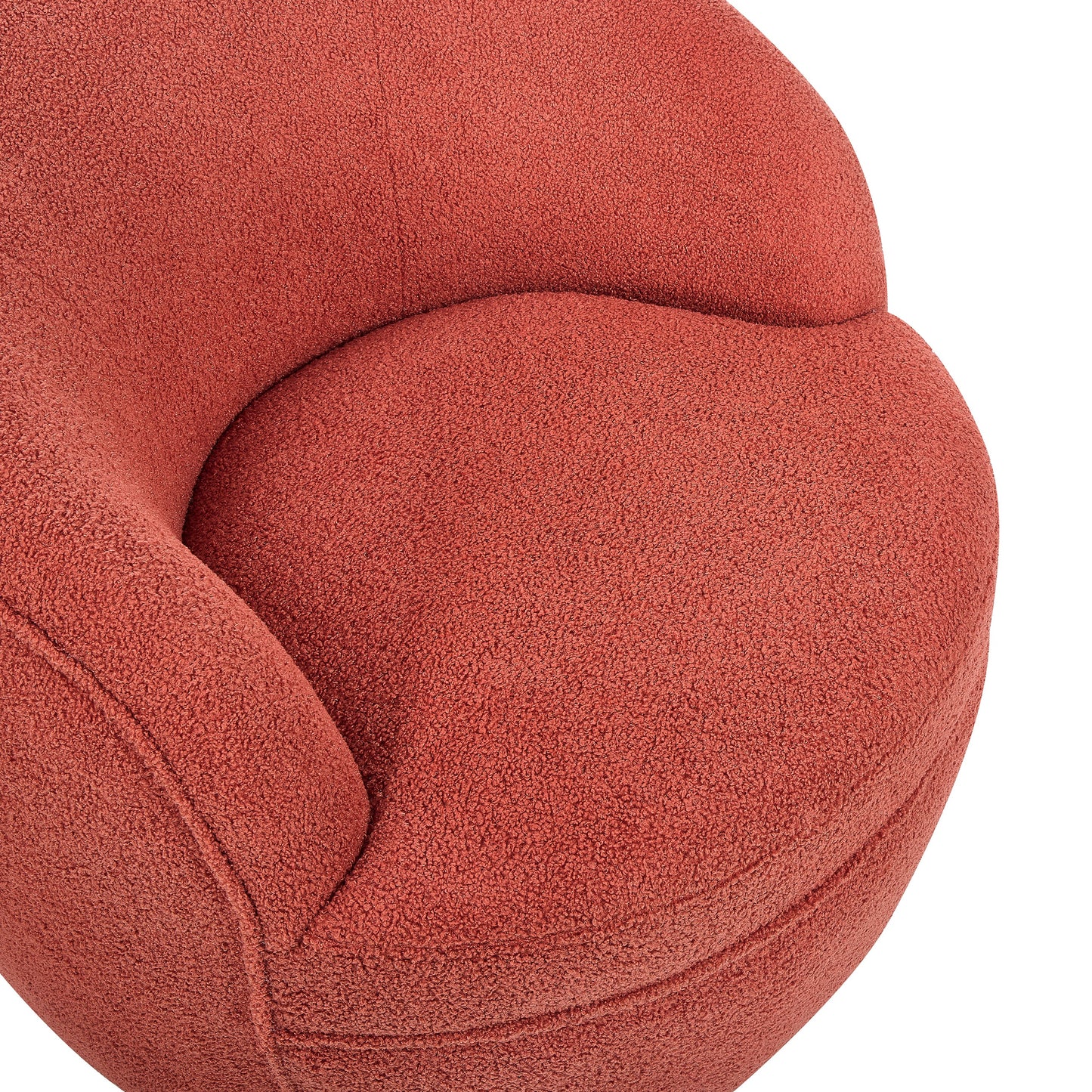 Roundhill Furniture Galleria 360 Swivel Faux Shearling Barrel Chair