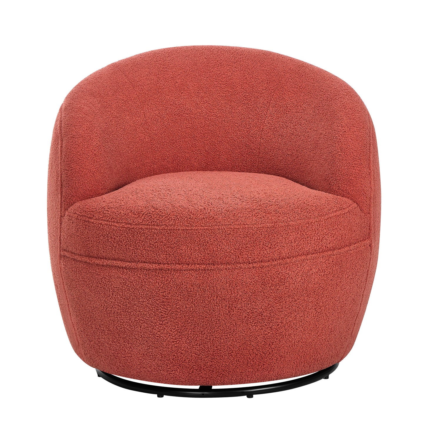 Roundhill Furniture Galleria 360 Swivel Faux Shearling Barrel Chair