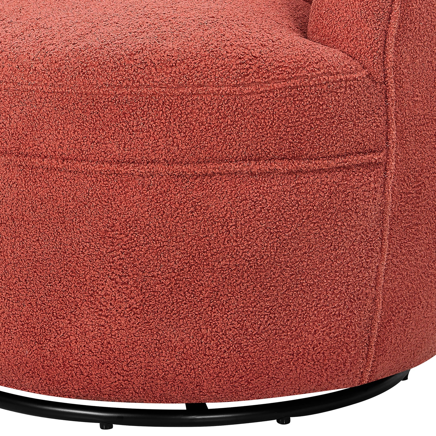 Roundhill Furniture Galleria 360 Swivel Faux Shearling Barrel Chair