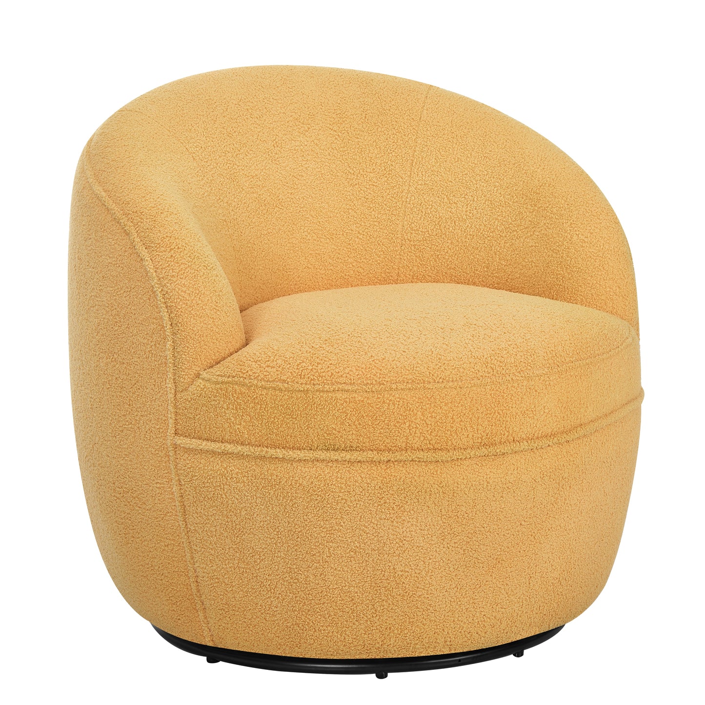 Roundhill Furniture Galleria 360 Swivel Faux Shearling Barrel Chair