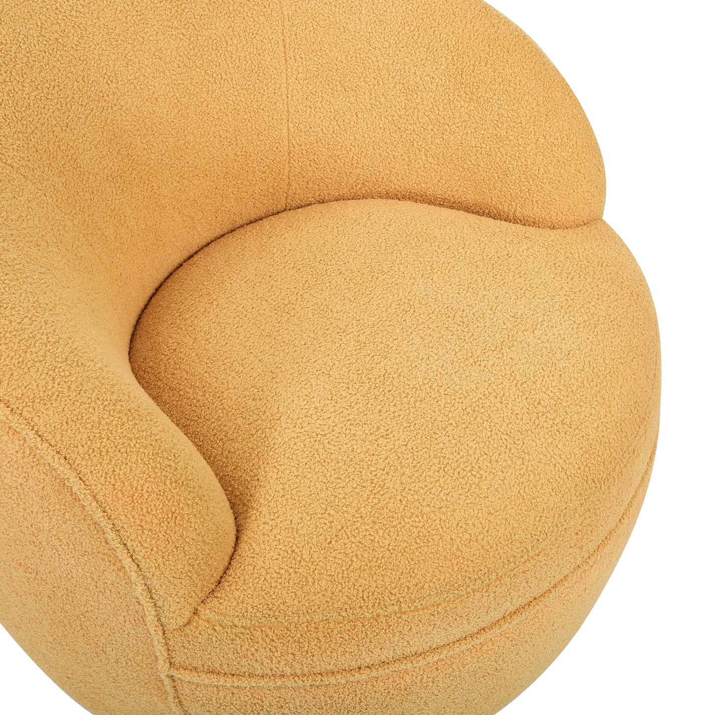 Roundhill Furniture Galleria 360 Swivel Faux Shearling Barrel Chair