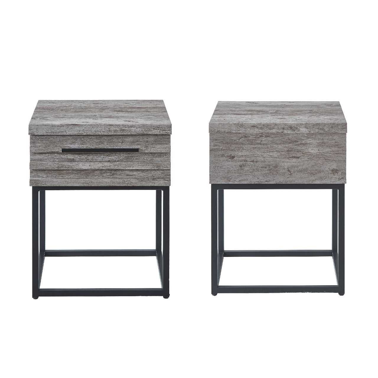 Astral 3-Piece Upholstered Bedroom Set, Tufted Wingback Bed with Two Nightstands