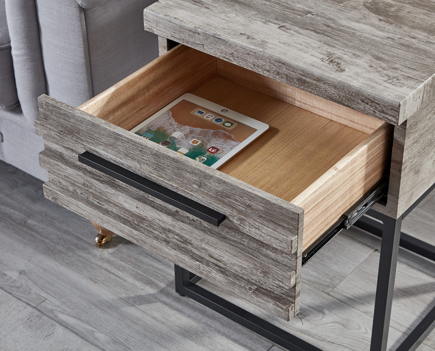 Belize 3-Piece Upholstered Bedroom Set, Tufted Wingback Bed with Two Nightstands