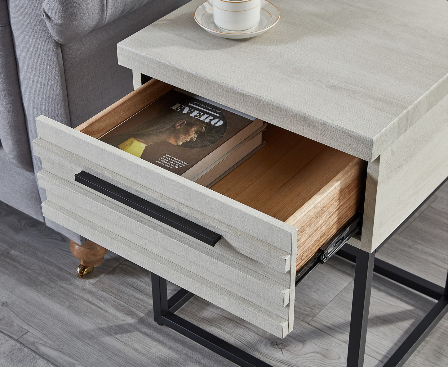 Belize 3-Piece Upholstered Bedroom Set, Tufted Wingback Bed with Two Nightstands