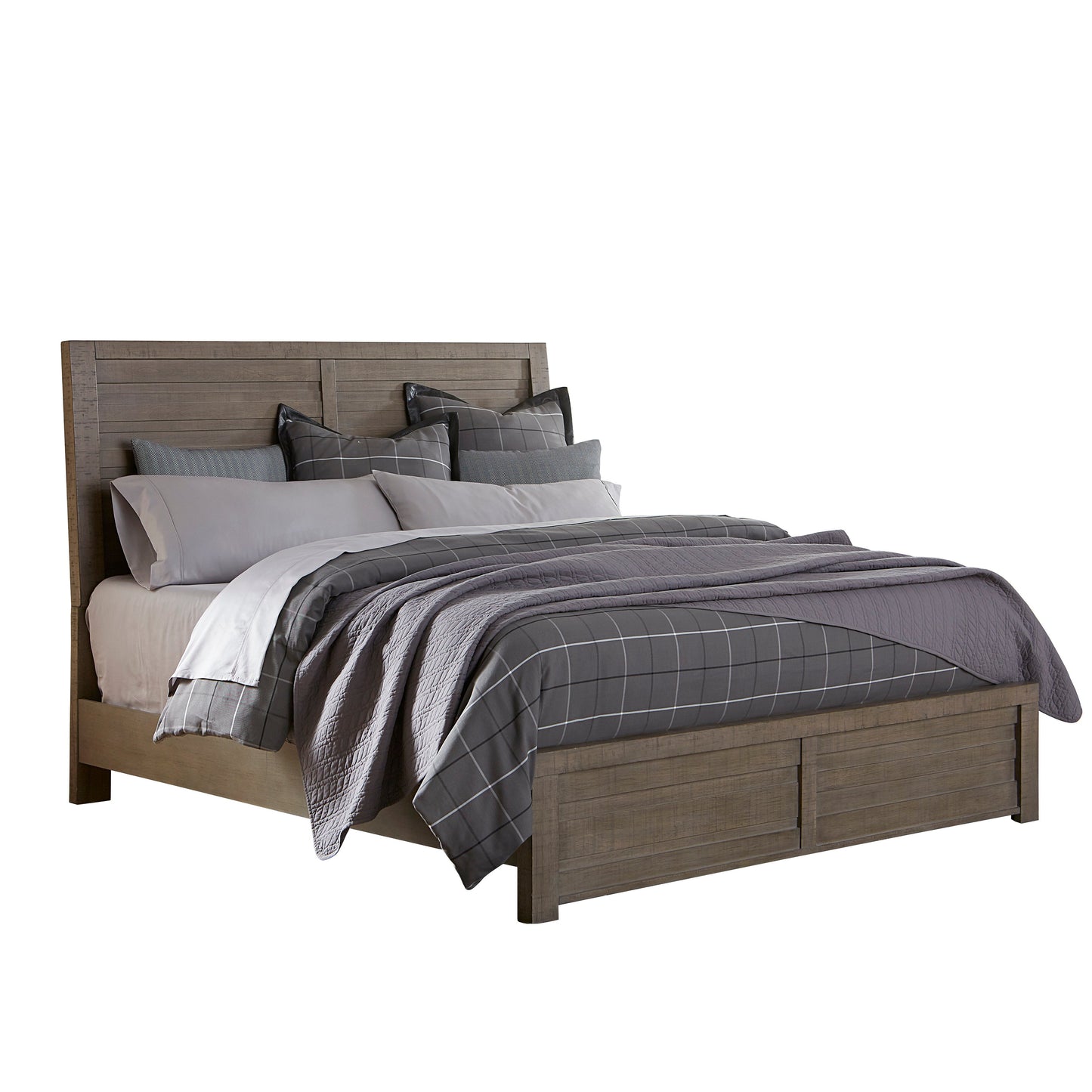 Sedona Transitional Medium Gray Wood Panel Bed