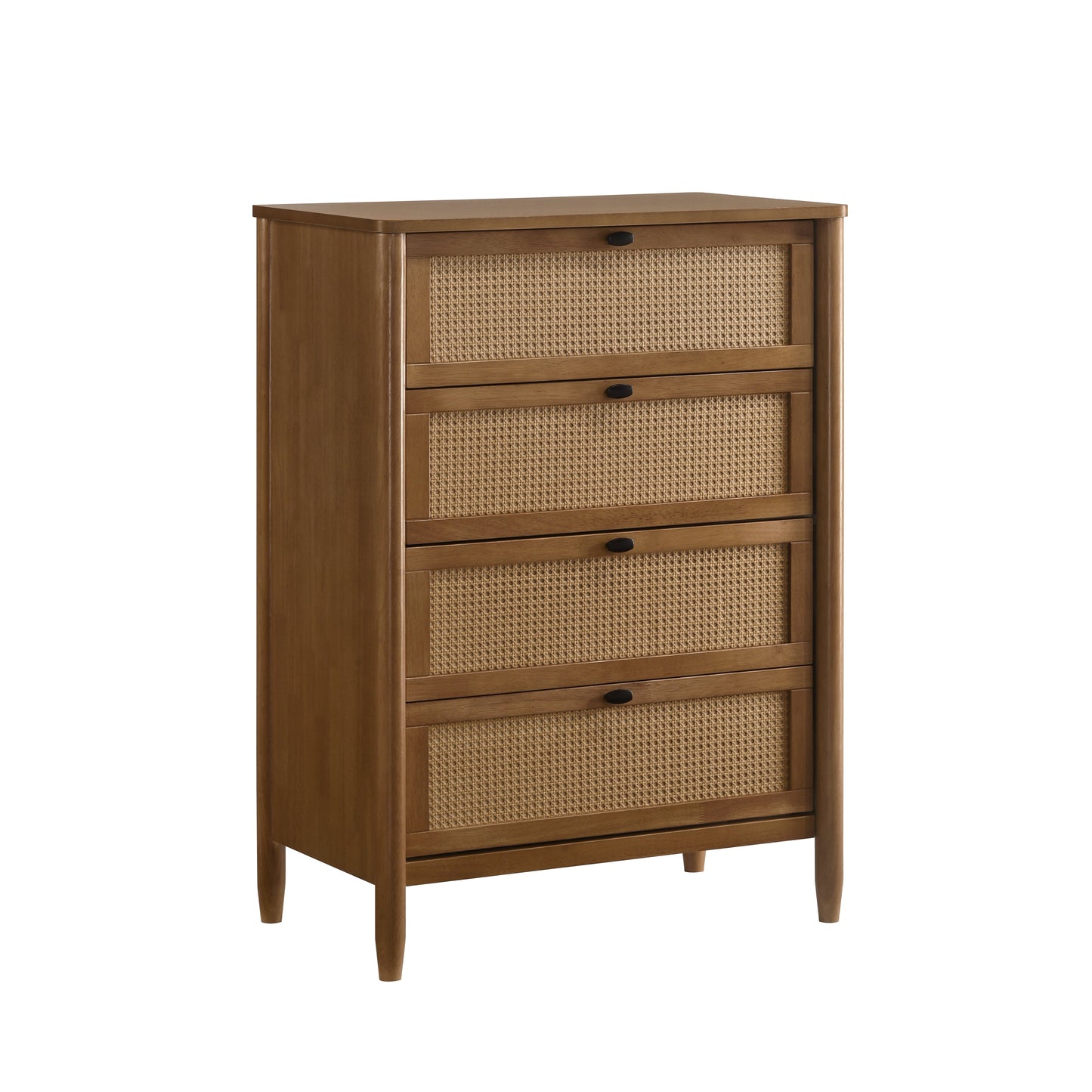Roundhill Furniture Vichy Rattan Bedroom Collection in Light Walnut