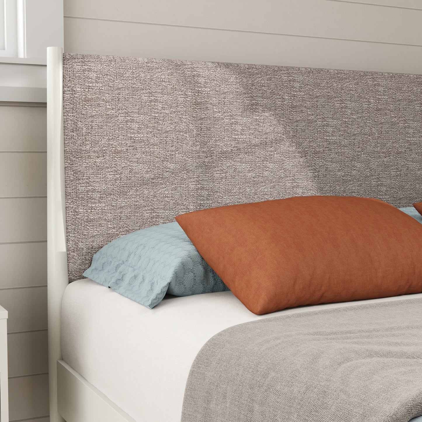 Roundhill Furniture Feeney Bedroom Collection, Cream White, Queen