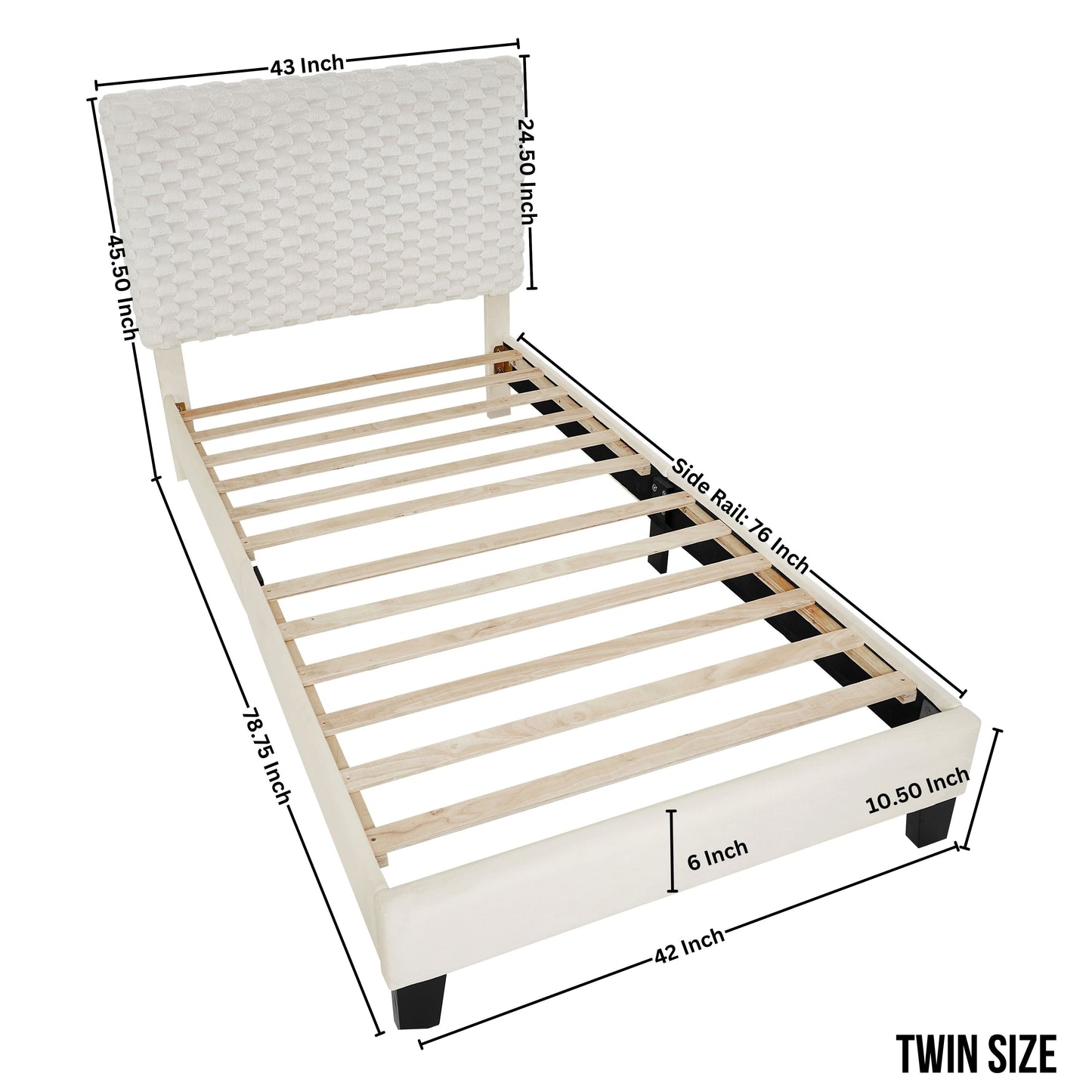 Findlay 3-Piece Bedroom Set, Plush 3D Upholstered Bed with 2 Nightstands