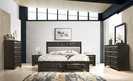 Oakland Antique Gray Finish Wood Bedroom Collection