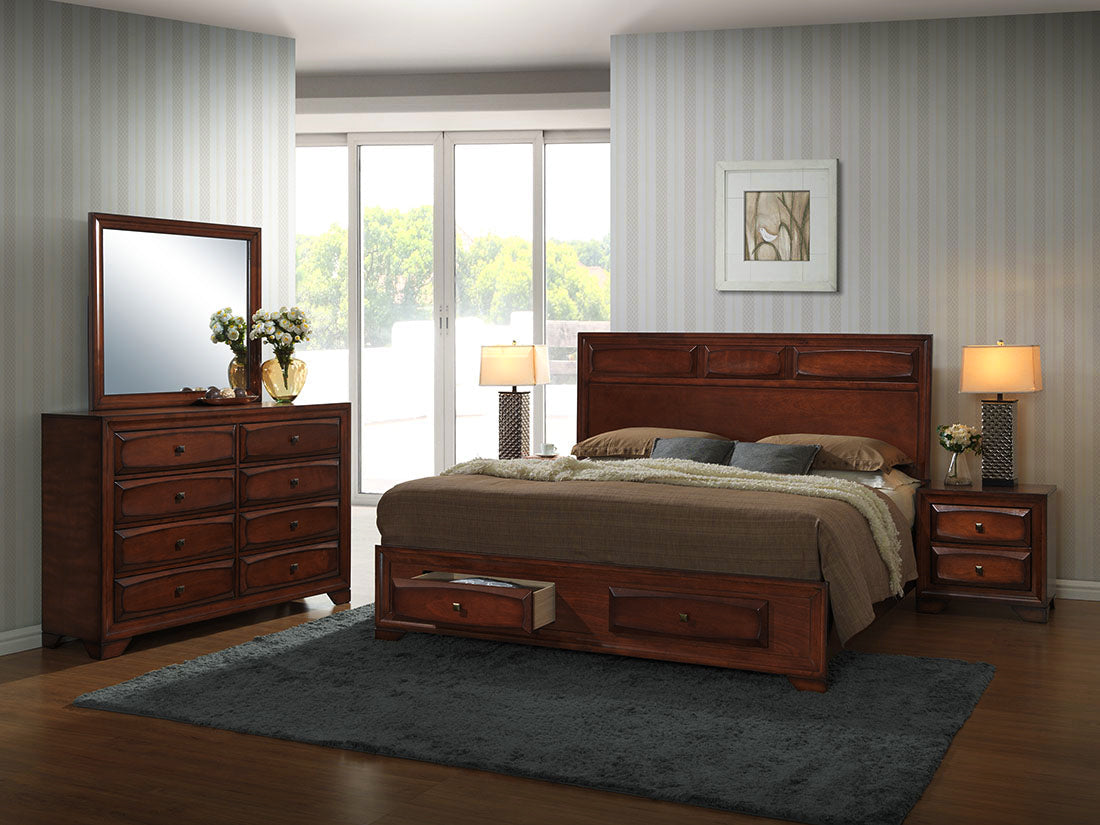 Oakland Antique Oak Finish Wood Bedroom Collection