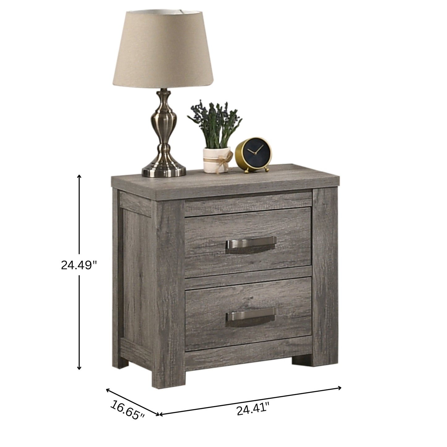 Floren Contemporary Weathered Gray Wood Bedroom Collection