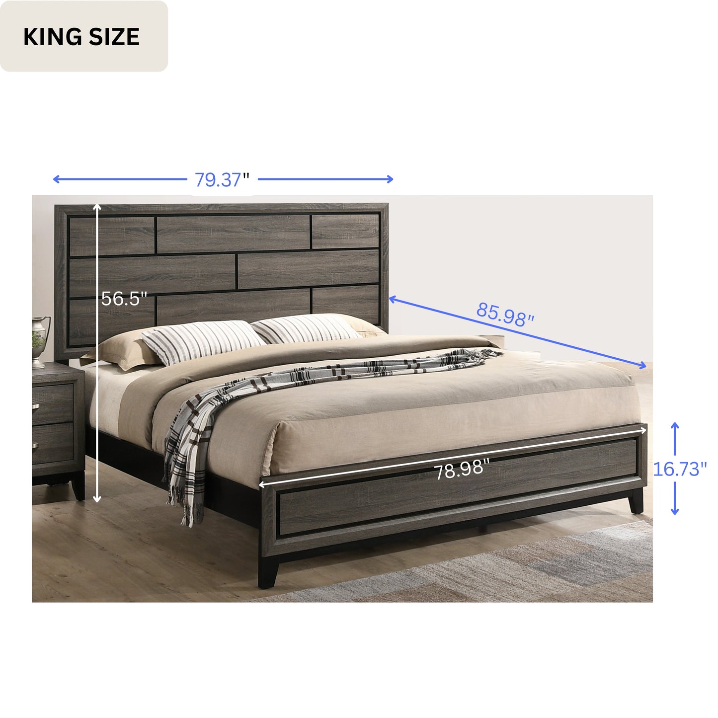 Stout Carved Wood Detailed Panel Bed