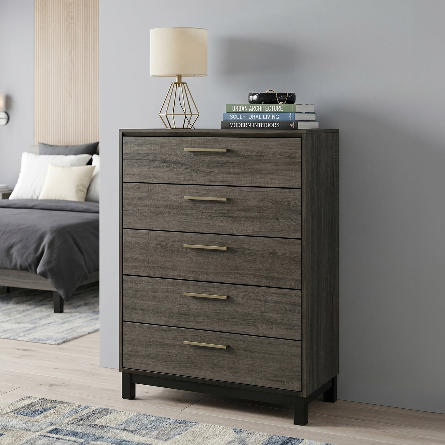 Ioana Weathered Gray Finish Wood Bedroom Collection