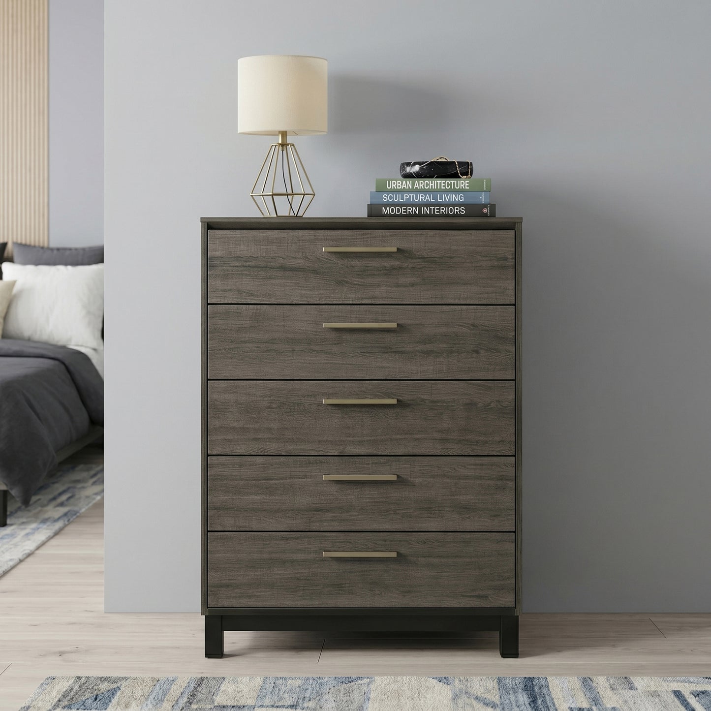 Ioana Weathered Gray Finish Wood Bedroom Collection