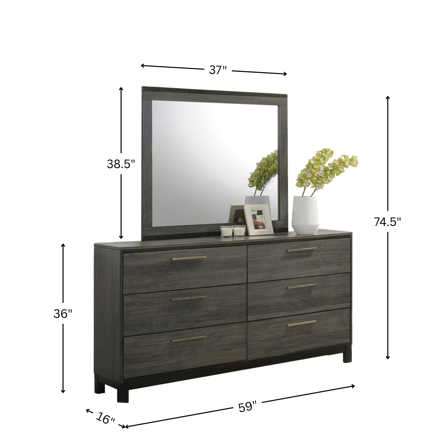 Ioana Weathered Gray Finish Wood Bedroom Collection