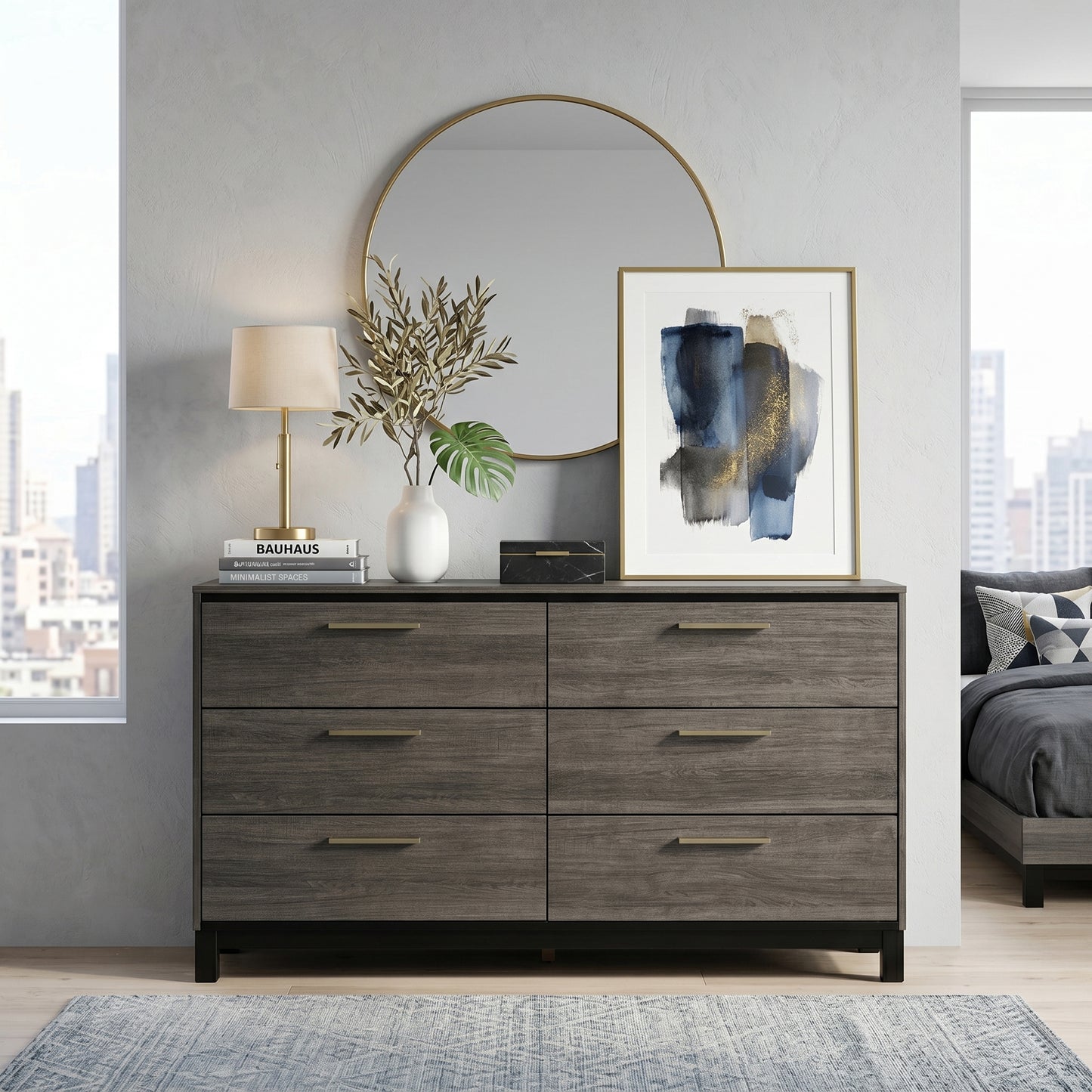 Ioana Weathered Gray Finish Wood Bedroom Collection