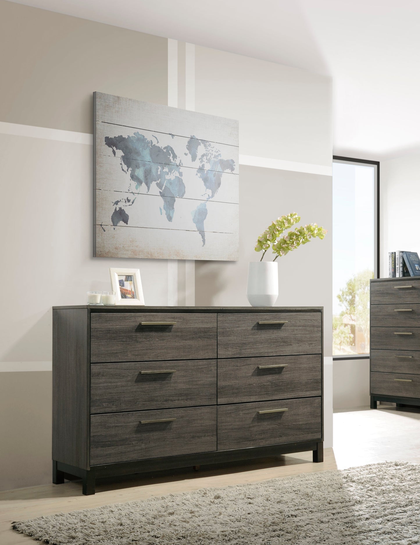 Ioana Weathered Gray Finish Wood Bedroom Collection