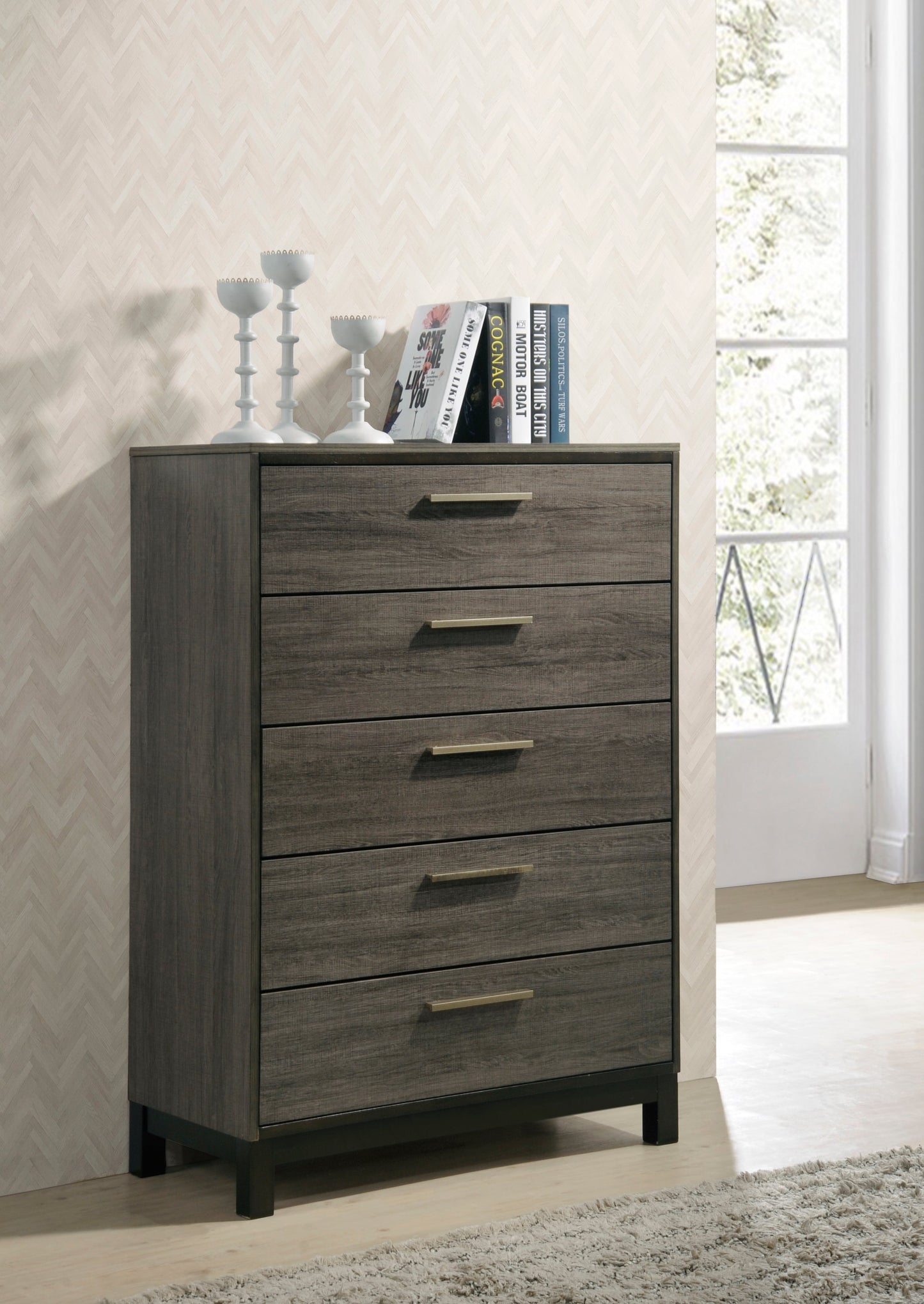 Ioana Weathered Gray Finish Wood Bedroom Collection