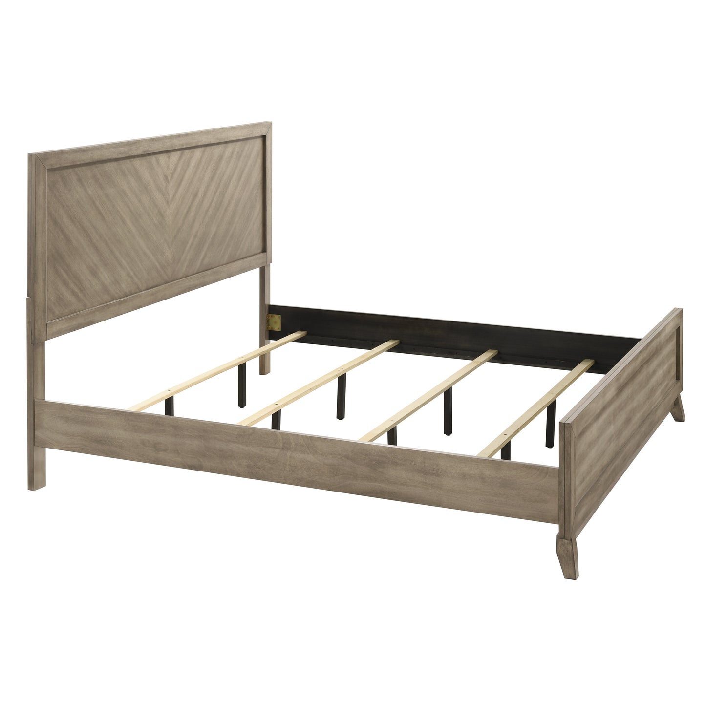 Roundhill Furniture Arena Contemporary Wood Panel Bed in Antique Gray
