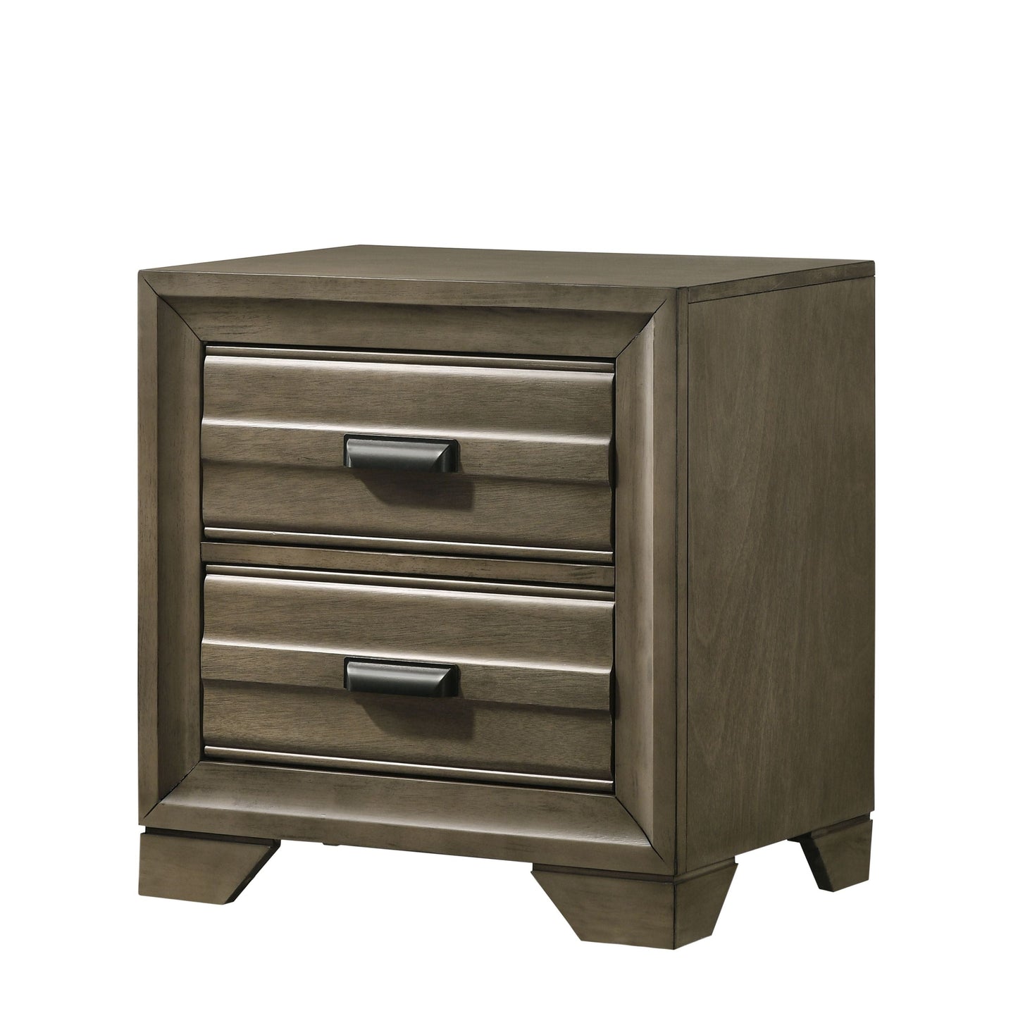 Loiret Light Gray Finish Wood Storage Platform Bedroom Collection