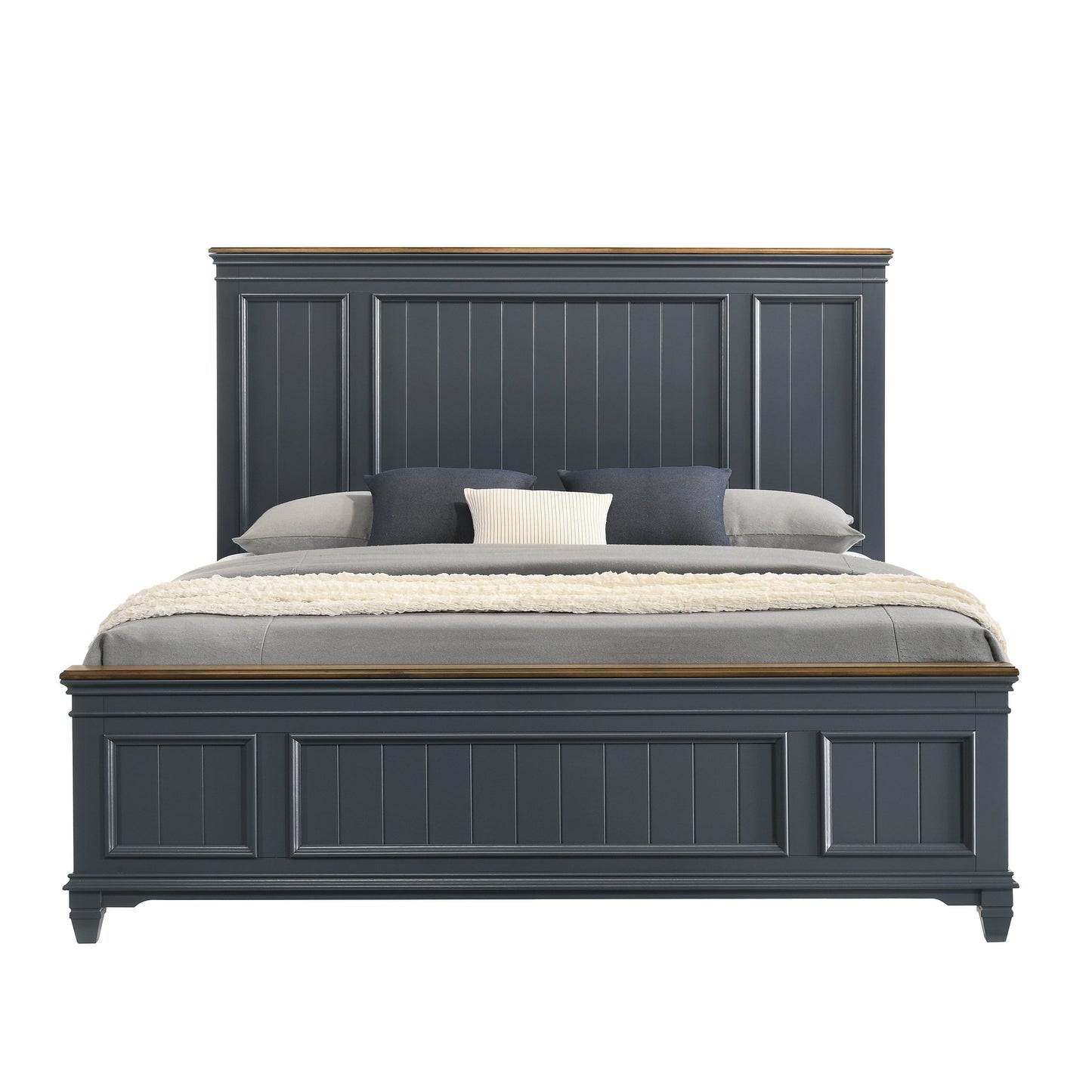 Roundhill Furniture Clelane Shiplap Wood Panel Bed