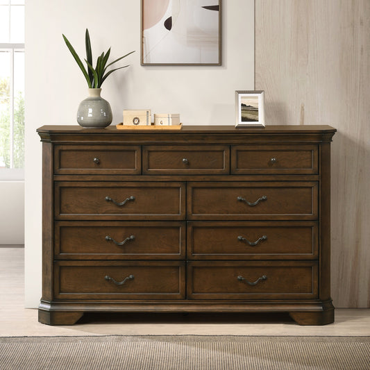 Roundhill Furniture Maderne Traditional Wood 9-Drawer Dresser