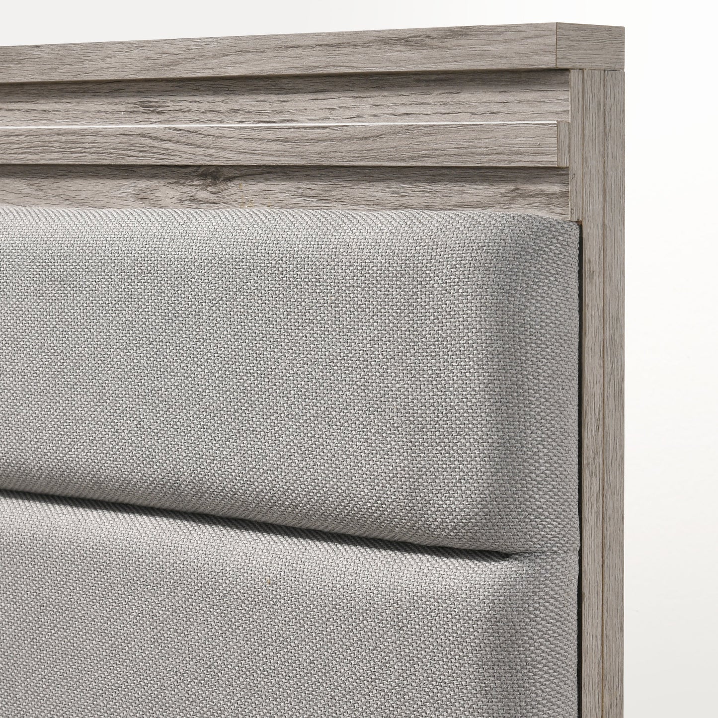 Alvear Upholstered Wood Bedroom Collection, Weathered Gray