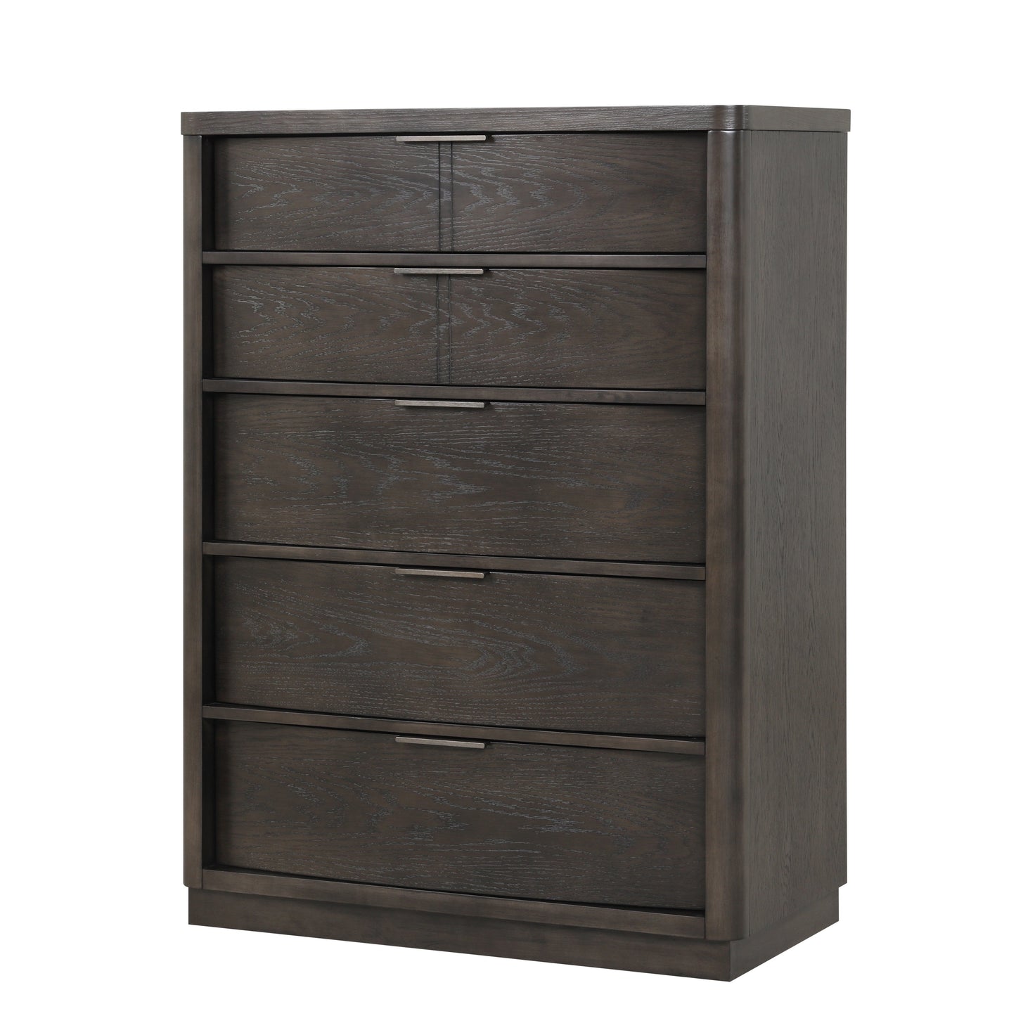 Belani Wood 5-Drawer Chest, Espresso