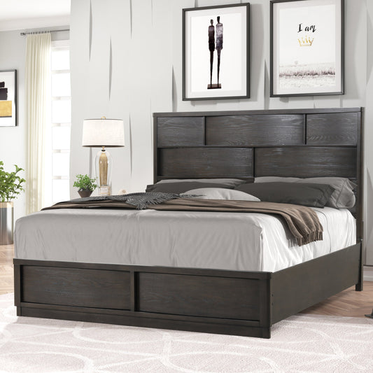 Belani Wood Panel Bed, Espresso