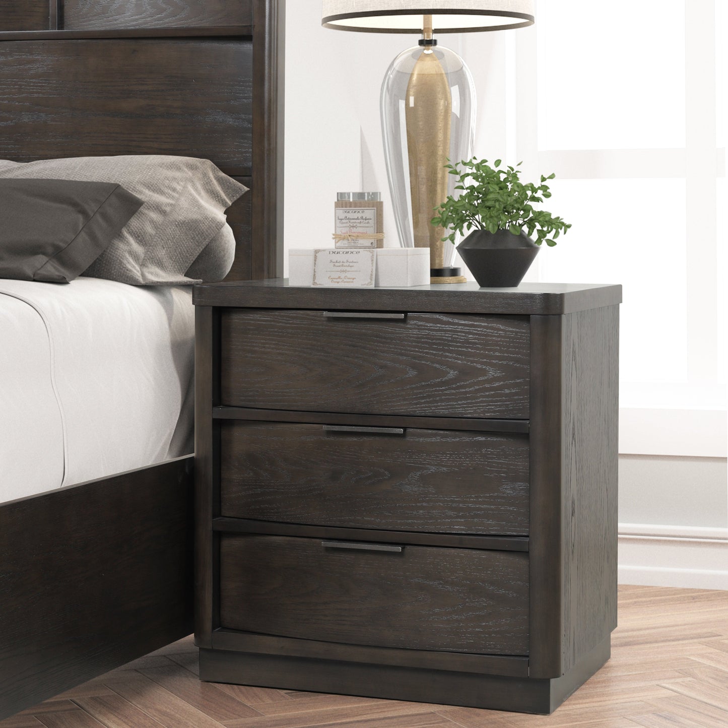 Belani Wood Panel Bedroom Collection, Espresso