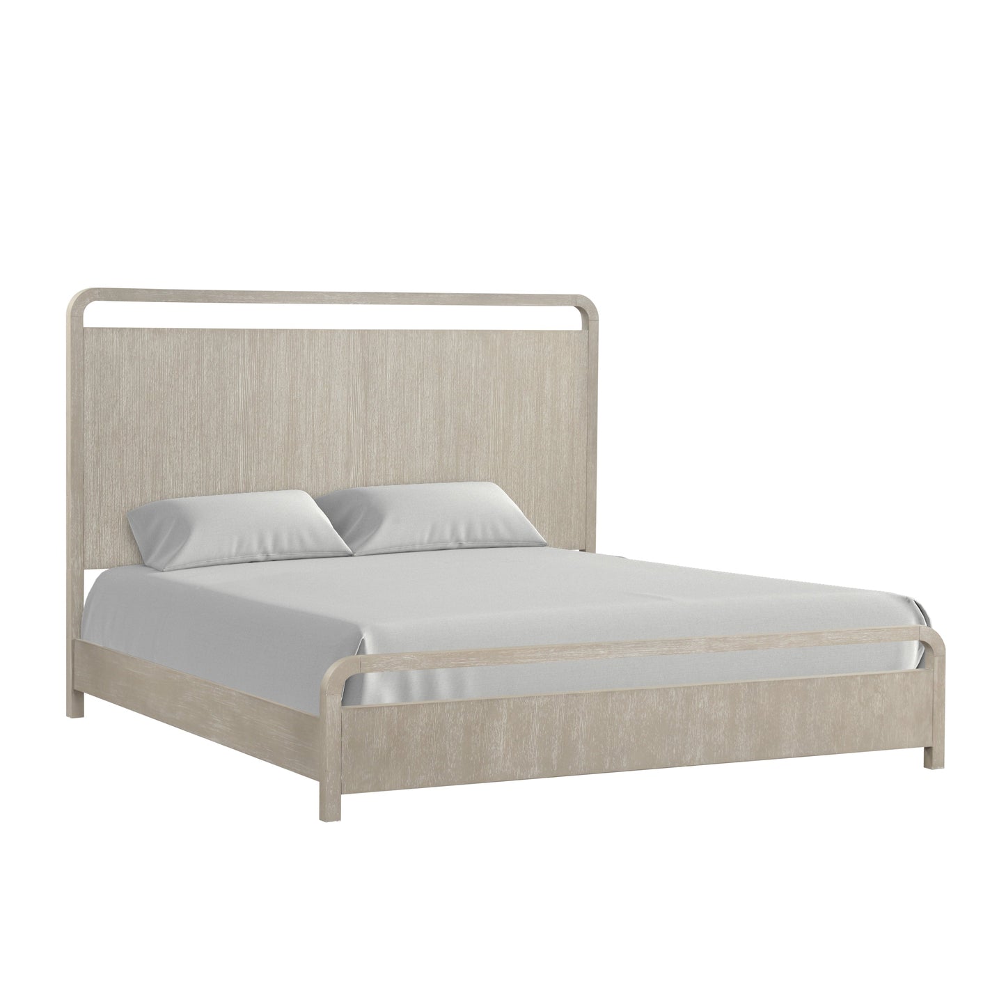 Roundhill Furniture Tavari Wood Panel Bed, Light Gray Finish