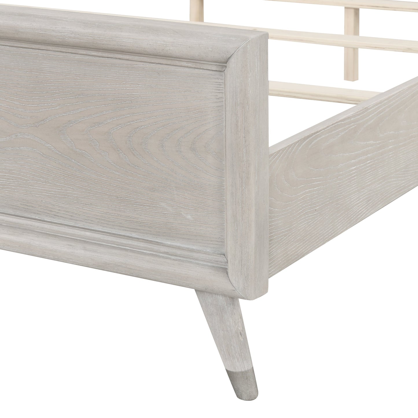 Roundhill Furniture Seluna LED Lighting Panel Bed, Upholstered Headbord, Gray Oak Finish