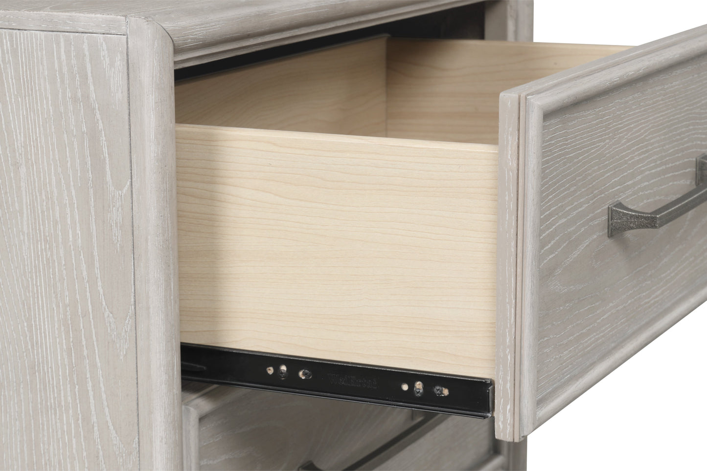 Roundhill Furniture Seluna Contemporary Bedroom Collection with Touch LED Lighting, Gray Oak Finish