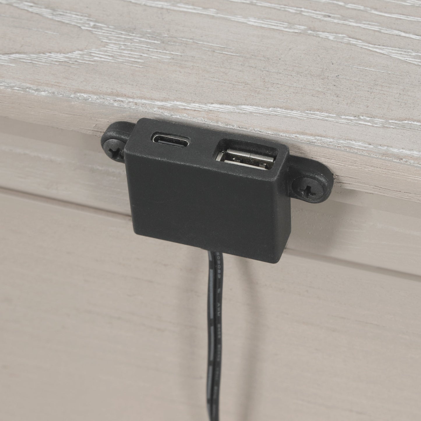 Roundhill Furniture Seluna Contemporary Bedroom Collection with Touch LED Lighting, Gray Oak Finish