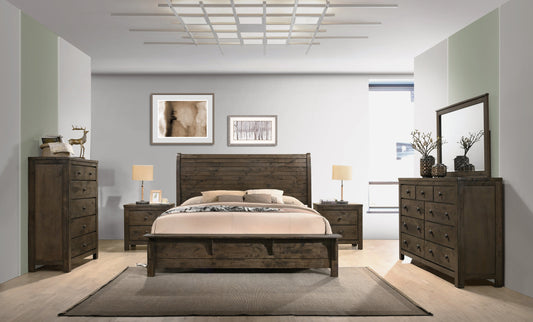 Pavita Rustic Sleigh Bed Collection