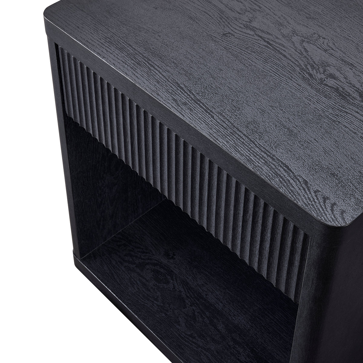 Roundhill Furniture Aria Modern Fluted Nightstand, Side Table