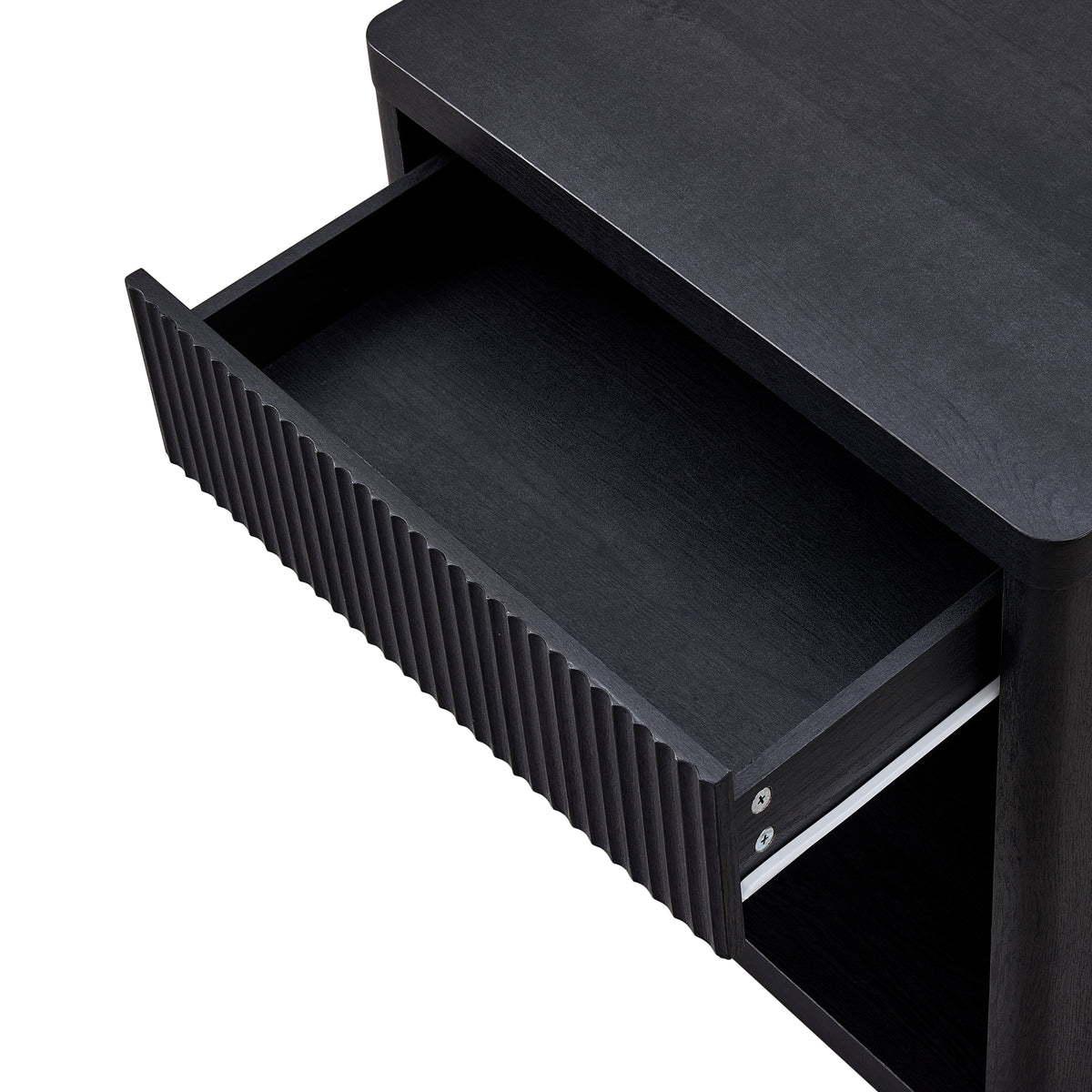 Roundhill Furniture Aria Modern Fluted Nightstand, Side Table