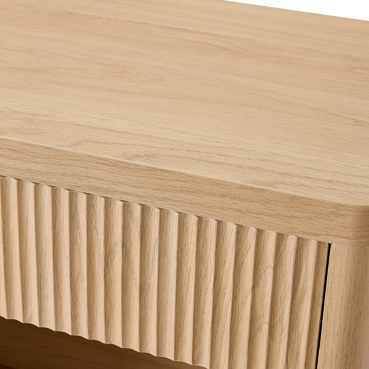 Roundhill Furniture Aria Modern Fluted Nightstand, Side Table