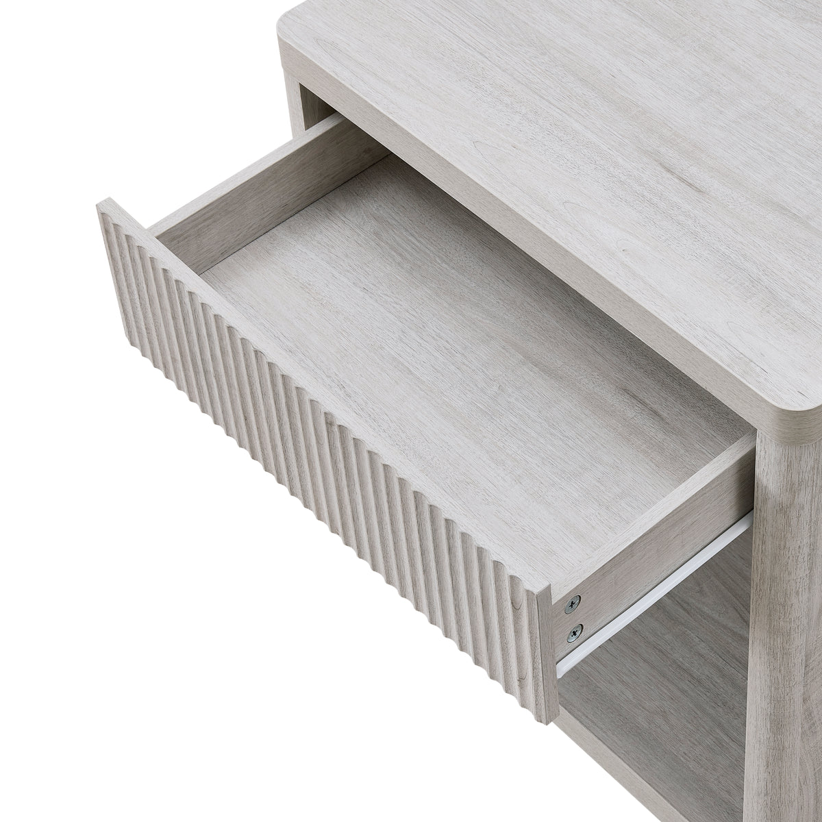 Roundhill Furniture Aria Modern Fluted Nightstand, Side Table