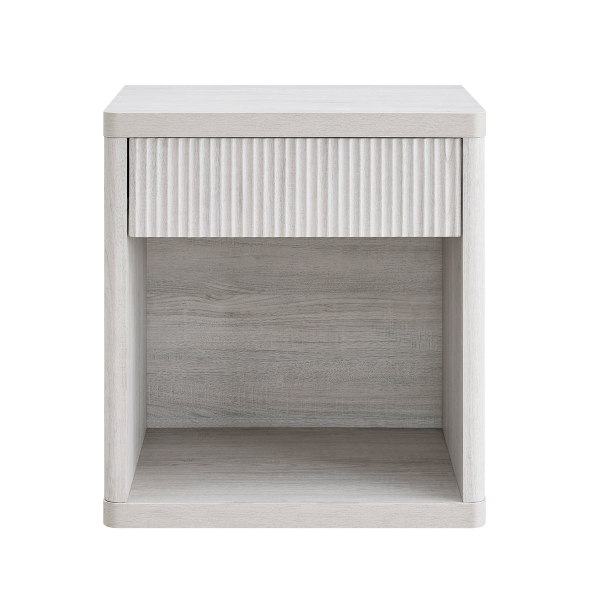 Roundhill Furniture Aria Modern Fluted Nightstand, Side Table