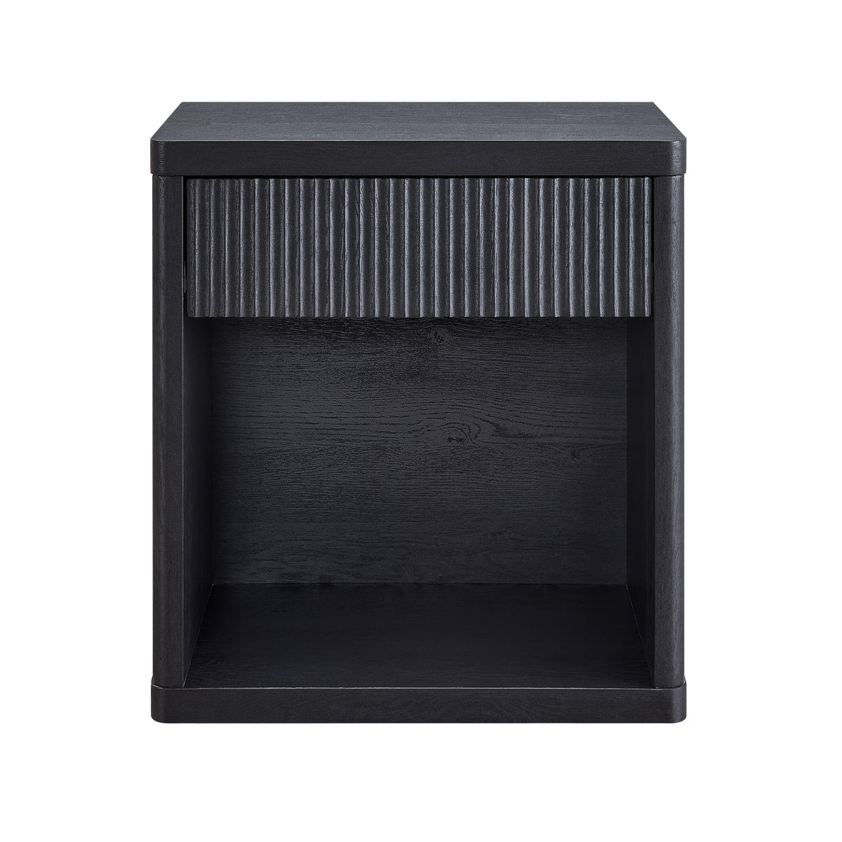 Roundhill Furniture Aria Modern Fluted Nightstand, Side Table