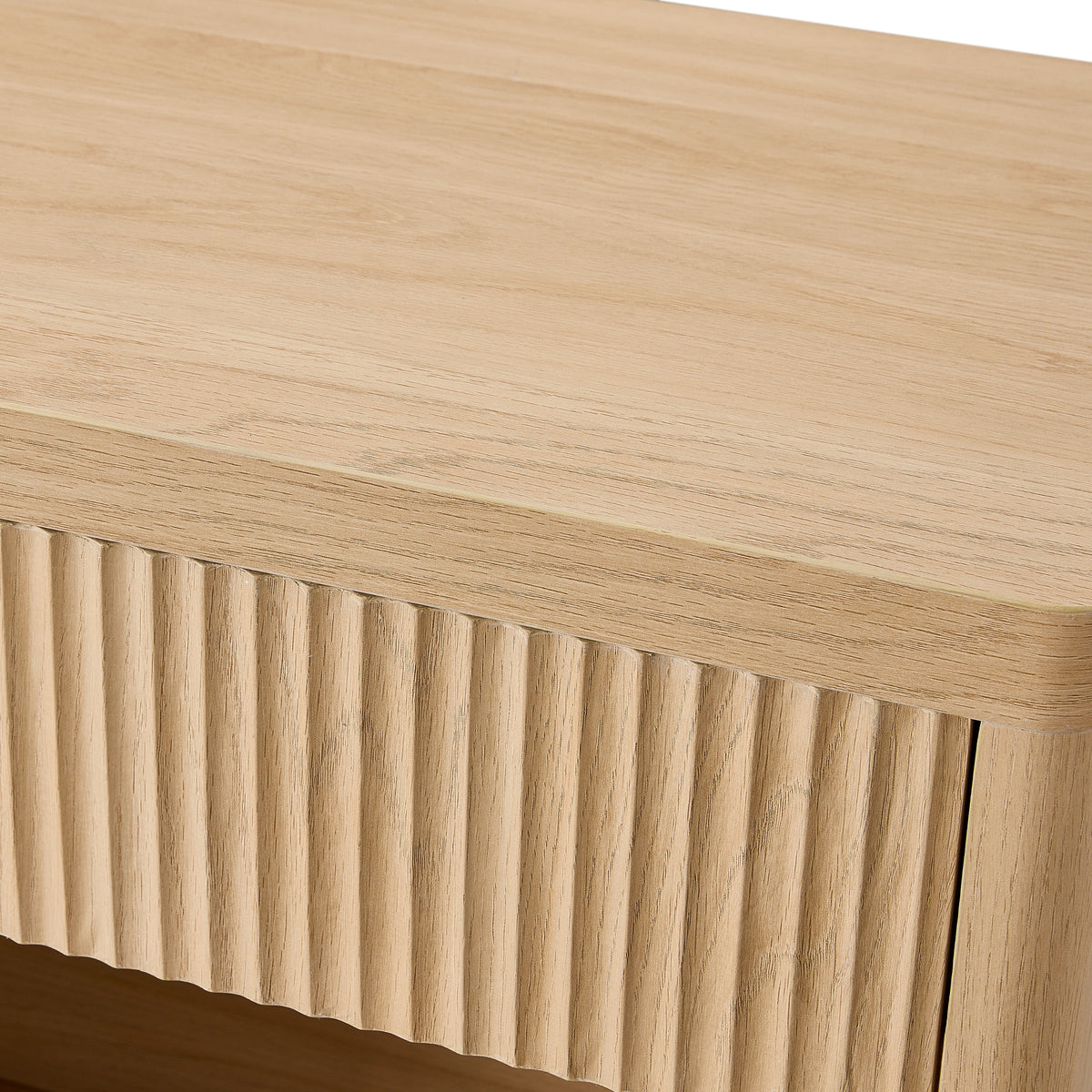 Roundhill Furniture Aria Modern Fluted Nightstand, Side Table