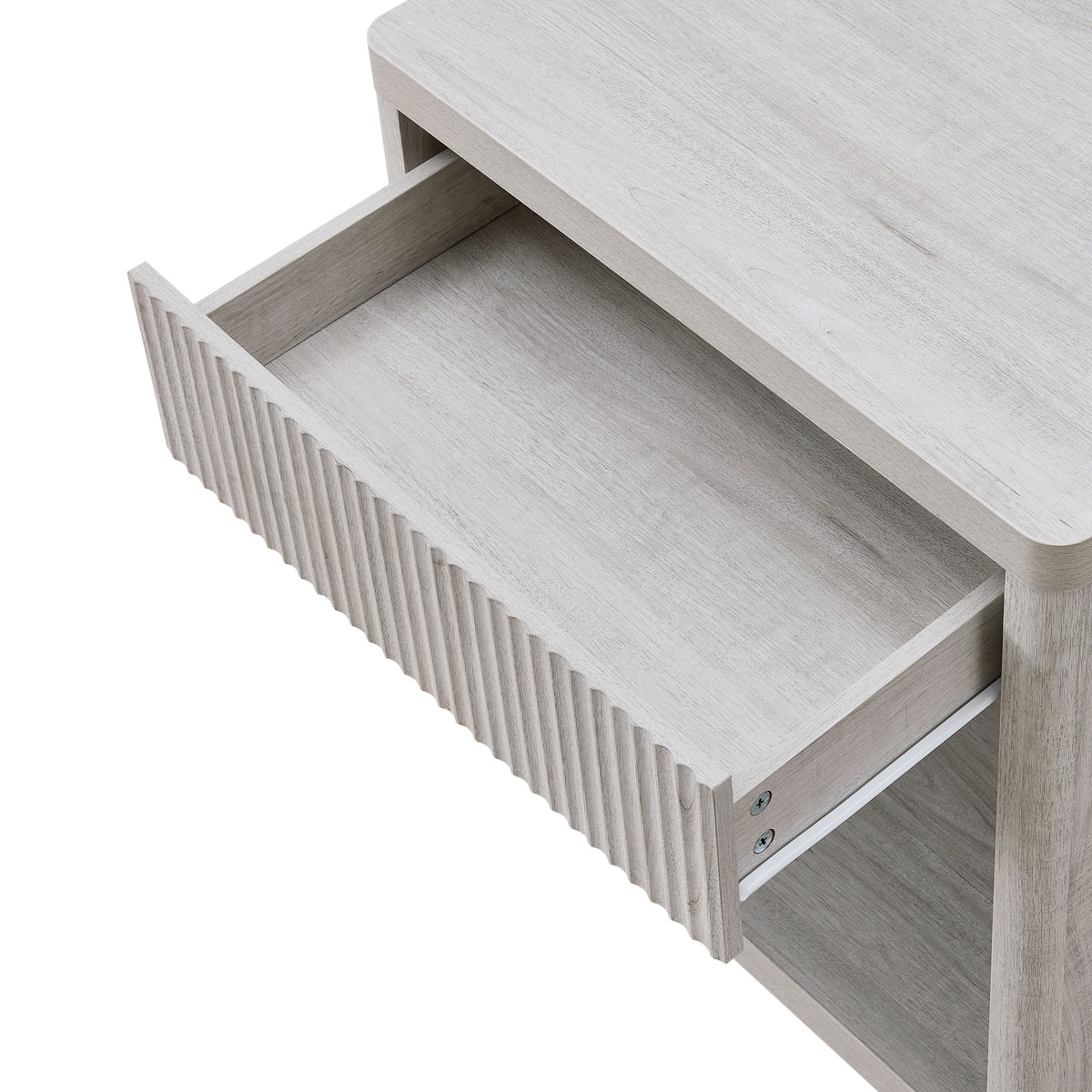 Roundhill Furniture Aria Modern Fluted Nightstand, Side Table
