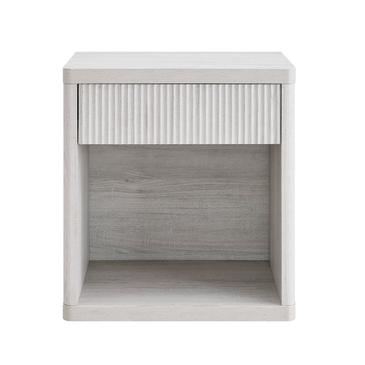 Roundhill Furniture Aria Modern Fluted Nightstand, Side Table