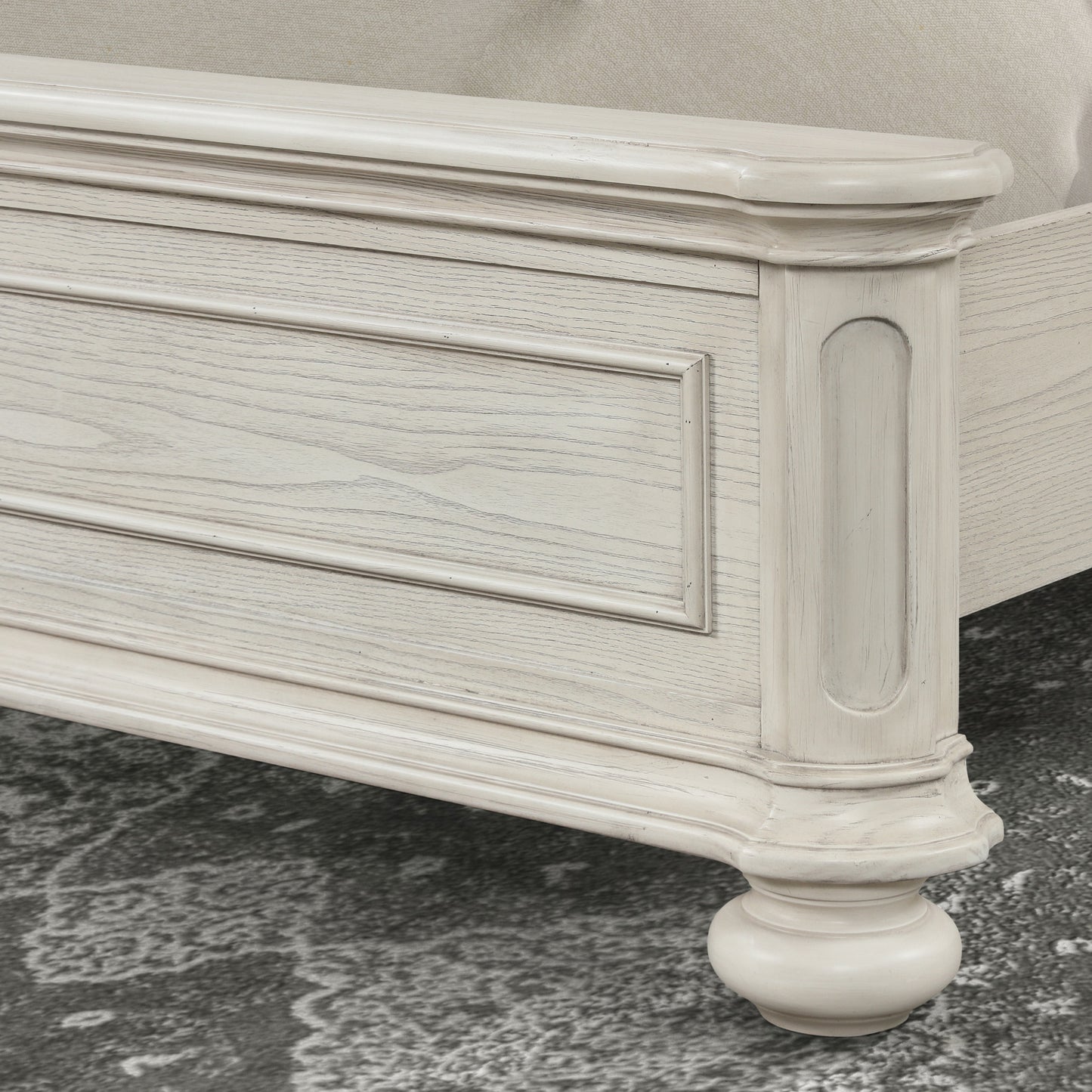 Roundhill Furniture Nelson French Traditional 5-Piece Bedroom Set, Antique White